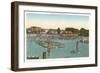 Swimmers at English Bay, Vancouver, British Columbia-null-Framed Art Print