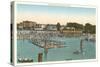 Swimmers at English Bay, Vancouver, British Columbia-null-Stretched Canvas