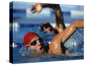 Swimmers Competing in a Race-null-Stretched Canvas