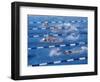 Swimmers Competing in a Race-null-Framed Photographic Print