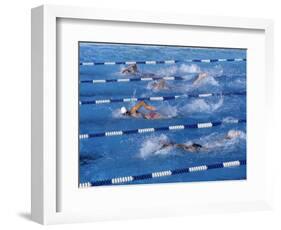 Swimmers Competing in a Race-null-Framed Photographic Print