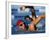 Swimmers Competing in a Race-null-Framed Photographic Print