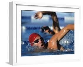 Swimmers Competing in a Race-null-Framed Photographic Print