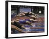 Swimmers Diving to Start a Race at Summer Olympics-null-Framed Photographic Print