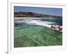 Swimmers Do Laps at Ocean Filled Pools Flanking the Sea at Sydney's Bronte Beach, Australia-Andrew Watson-Framed Photographic Print