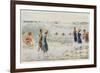 Swimmers Enjoying the Breakers on an Australian Beach-Percy F.s. Spence-Framed Premium Giclee Print