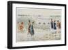 Swimmers Enjoying the Breakers on an Australian Beach-Percy F.s. Spence-Framed Art Print