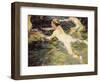 Swimmers, Javea-Joaquín Sorolla y Bastida-Framed Art Print