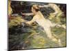 Swimmers, Javea-Joaquín Sorolla y Bastida-Mounted Art Print