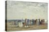 Swimmers on Trouville Beach, 1869-Eugene Louis Boudin-Stretched Canvas