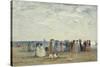 Swimmers on Trouville Beach, 1869-Eugene Louis Boudin-Stretched Canvas