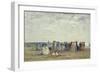 Swimmers on Trouville Beach, 1869-Eugene Louis Boudin-Framed Giclee Print