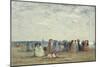Swimmers on Trouville Beach, 1869-Eugene Louis Boudin-Mounted Giclee Print