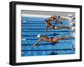 Swimmers Starting a Race-null-Framed Photographic Print