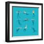 Swimming and Diving People in Swimming Pool-MicroOne-Framed Art Print