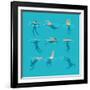 Swimming and Diving People in Swimming Pool-MicroOne-Framed Art Print