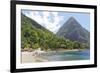 Swimming and Sunbathing on Jalousie (Sugar) Beach-Eleanor-Framed Photographic Print