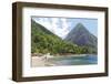 Swimming and Sunbathing on Jalousie (Sugar) Beach-Eleanor-Framed Photographic Print