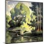Swimming at Rolleboise-Maximilien Luce-Mounted Art Print