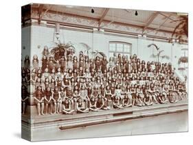 Swimming Class, Lavender Hill Girls School, Bermondsey, London, 1906-null-Stretched Canvas