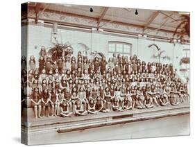 Swimming Class, Lavender Hill Girls School, Bermondsey, London, 1906-null-Stretched Canvas