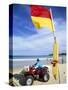 Swimming Flag and Patrolling Lifeguard at Bondi Beach, Sydney, New South Wales, Australia-Robert Francis-Stretched Canvas