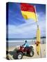 Swimming Flag and Patrolling Lifeguard at Bondi Beach, Sydney, New South Wales, Australia-Robert Francis-Stretched Canvas