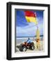 Swimming Flag and Patrolling Lifeguard at Bondi Beach, Sydney, New South Wales, Australia-Robert Francis-Framed Photographic Print