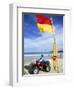 Swimming Flag and Patrolling Lifeguard at Bondi Beach, Sydney, New South Wales, Australia-Robert Francis-Framed Photographic Print