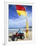 Swimming Flag and Patrolling Lifeguard at Bondi Beach, Sydney, New South Wales, Australia-Robert Francis-Framed Photographic Print