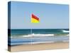 Swimming Flag for Satefy at Surfers Paradise Beach, Gold Coast, Queensland, Australia, Pacific-Matthew Williams-Ellis-Stretched Canvas