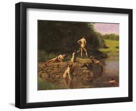 Swimming Hole, 1885-Thomas Cowperthwait Eakins-Framed Premium Giclee Print