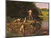 Swimming Hole, 1885-Thomas Cowperthwait Eakins-Mounted Premium Giclee Print