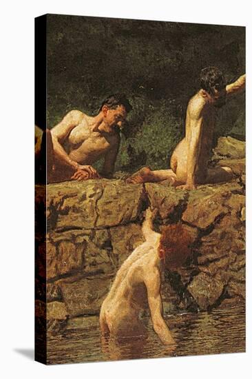 Swimming Hole, 1885-Thomas Cowperthwait Eakins-Stretched Canvas