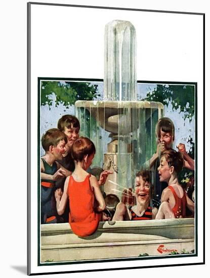 "Swimming in Fountain,"July 24, 1926-Elbert Mcgran Jackson-Mounted Giclee Print