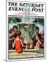 "Swimming in Fountain," Saturday Evening Post Cover, July 24, 1926-Elbert Mcgran Jackson-Mounted Giclee Print