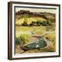 "Swimming in the Creek", August 29, 1959-John Clymer-Framed Giclee Print