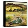 "Swimming in the Creek", August 29, 1959-John Clymer-Framed Stretched Canvas