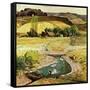 "Swimming in the Creek", August 29, 1959-John Clymer-Framed Stretched Canvas