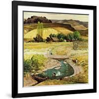 "Swimming in the Creek", August 29, 1959-John Clymer-Framed Giclee Print