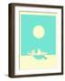 Swimming Lessons-Jazzberry Blue-Framed Art Print