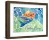 Swimming Mermaid Powder Room-sylvia pimental-Framed Art Print