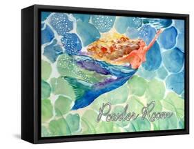 Swimming Mermaid Powder Room-sylvia pimental-Framed Stretched Canvas