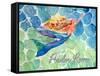 Swimming Mermaid Powder Room-sylvia pimental-Framed Stretched Canvas