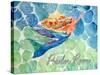 Swimming Mermaid Powder Room-sylvia pimental-Stretched Canvas