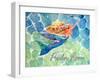 Swimming Mermaid Powder Room-sylvia pimental-Framed Art Print