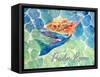 Swimming Mermaid Powder Room-sylvia pimental-Framed Stretched Canvas