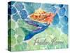 Swimming Mermaid Powder Room-sylvia pimental-Stretched Canvas