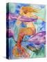 Swimming Mermaid-sylvia pimental-Stretched Canvas