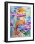 Swimming Mermaid-sylvia pimental-Framed Art Print